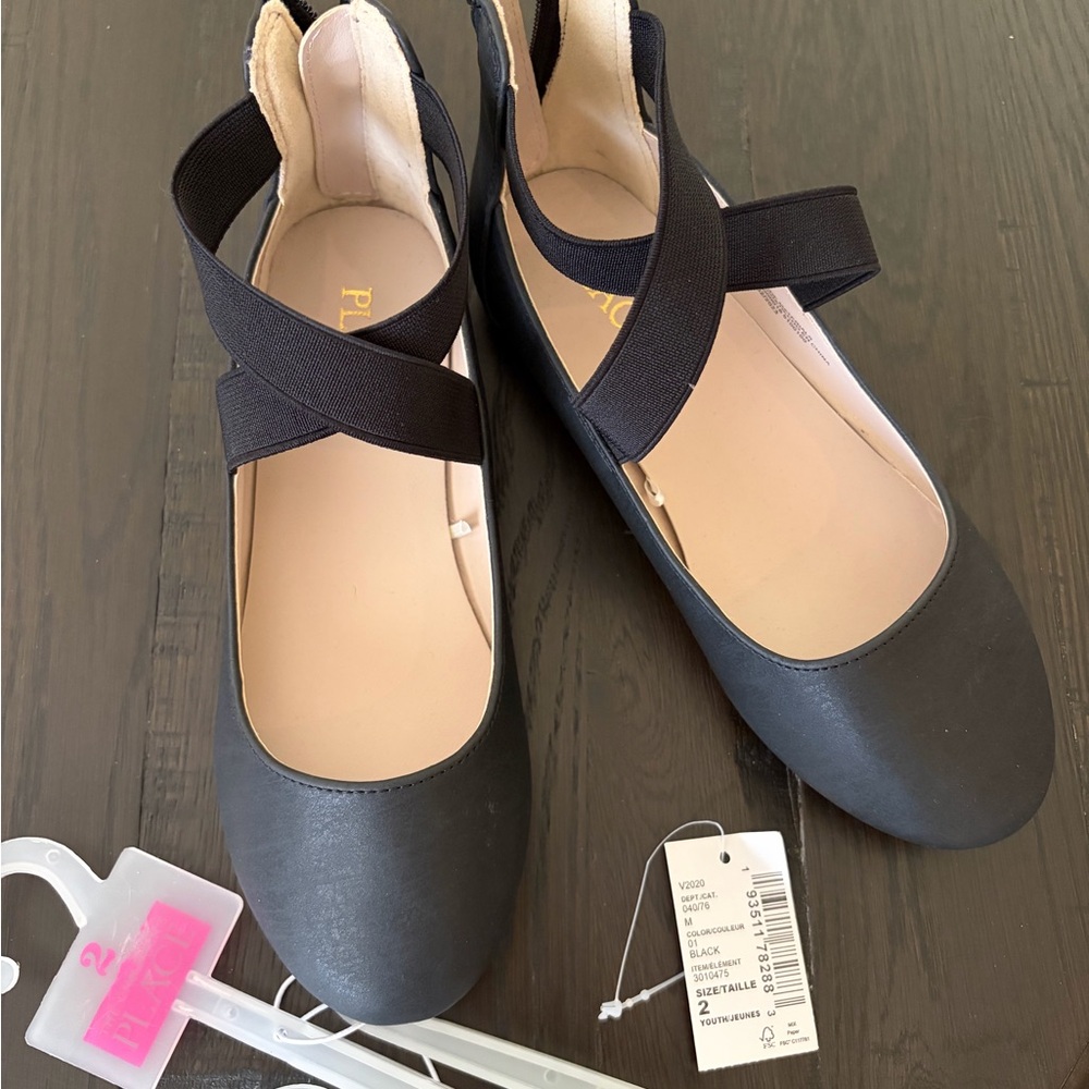 Girls Cross-Strap Ballet Flats